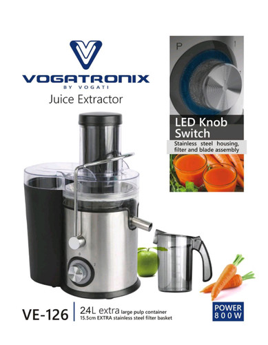 آبمیوه گیری تک کاره ووگاتی مدل VE-126