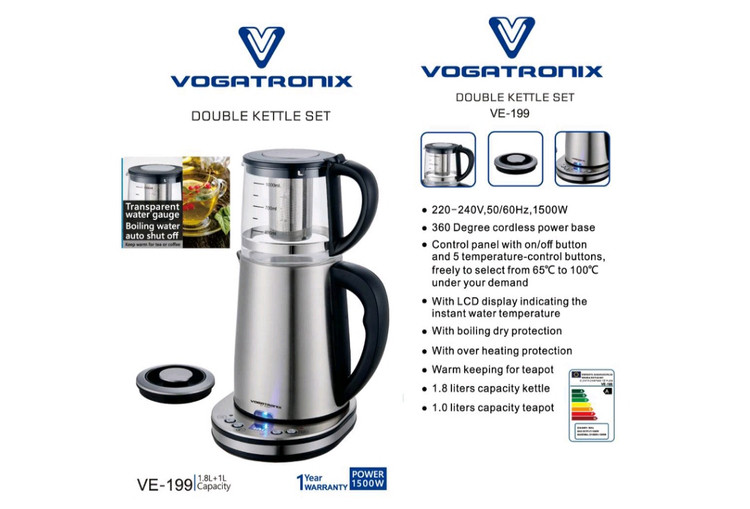 چایی ساز روهمی استیل ووگاتی مدل VE-199
